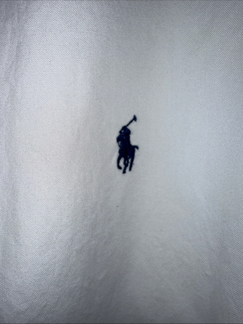 Ralph Lauren White Button-Down Oxford Shirt with Navy Pony - Classic Fit - Picture 3 of 8